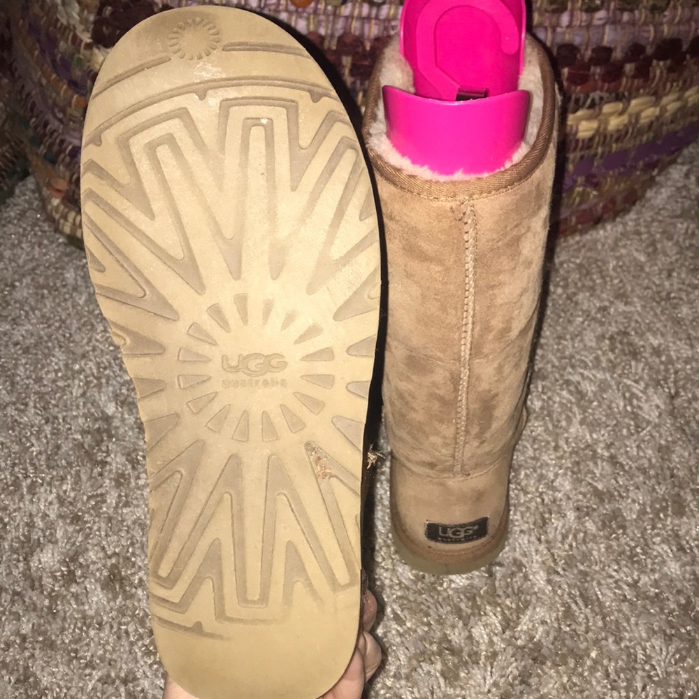 Tall chestnut Ugg boots